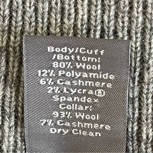 😍 ANN TAYLOR Gray MOCK Turtleneck WOOL CASHMERE Sweater size:S - Picture 4 of 6